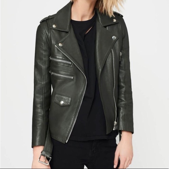 Anine Bing Jackets Coats Host Pick Anine Bing Dark Green Leather Jacket Poshmark